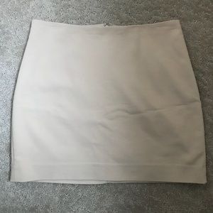 Nude Fitted Mini Skirt